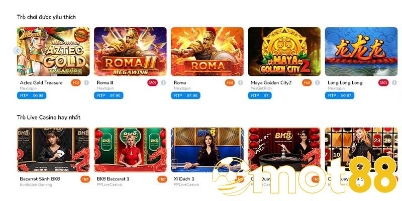 Những sản phẩm casino tại Mot88 đều vô cùng chất lượng